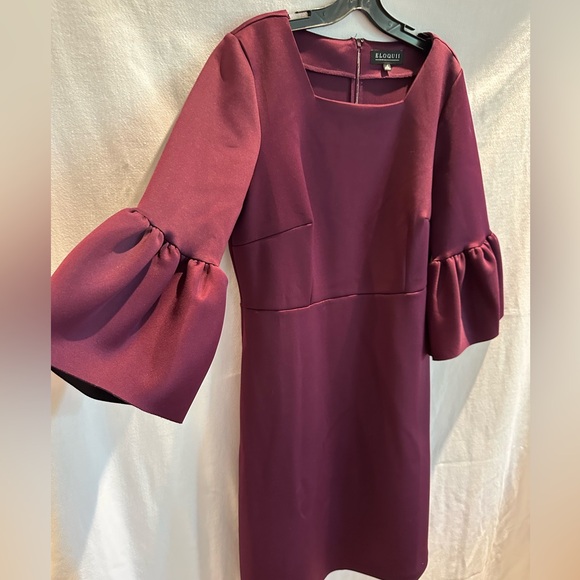 Eloquii scuba flutter sleeve dress, size 16 - Picture 2 of 7